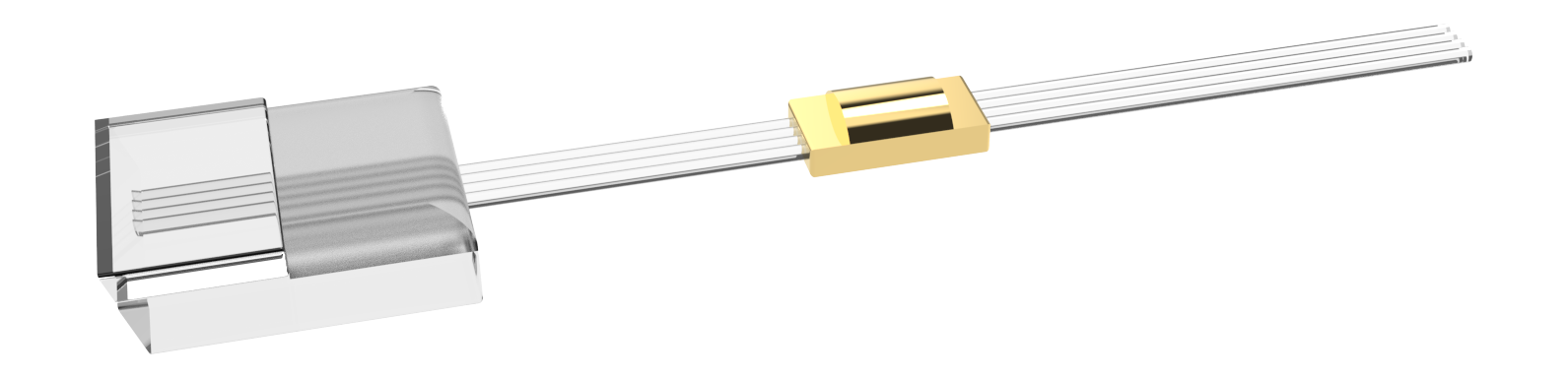Fiber ribbon with irregular feedthrough